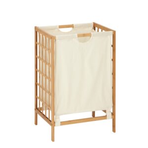 Natural/Beige Bamboo Frame Hamper